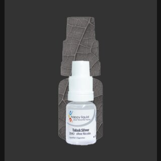 Tabak Silver Liquid 10 ml (VG) mit Steuer 0 mg/ml (nikotinfrei)