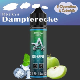 Avoria Ice-Apfel - 40 ml nikotinfreies Liquid in einer 60 ml Flasche